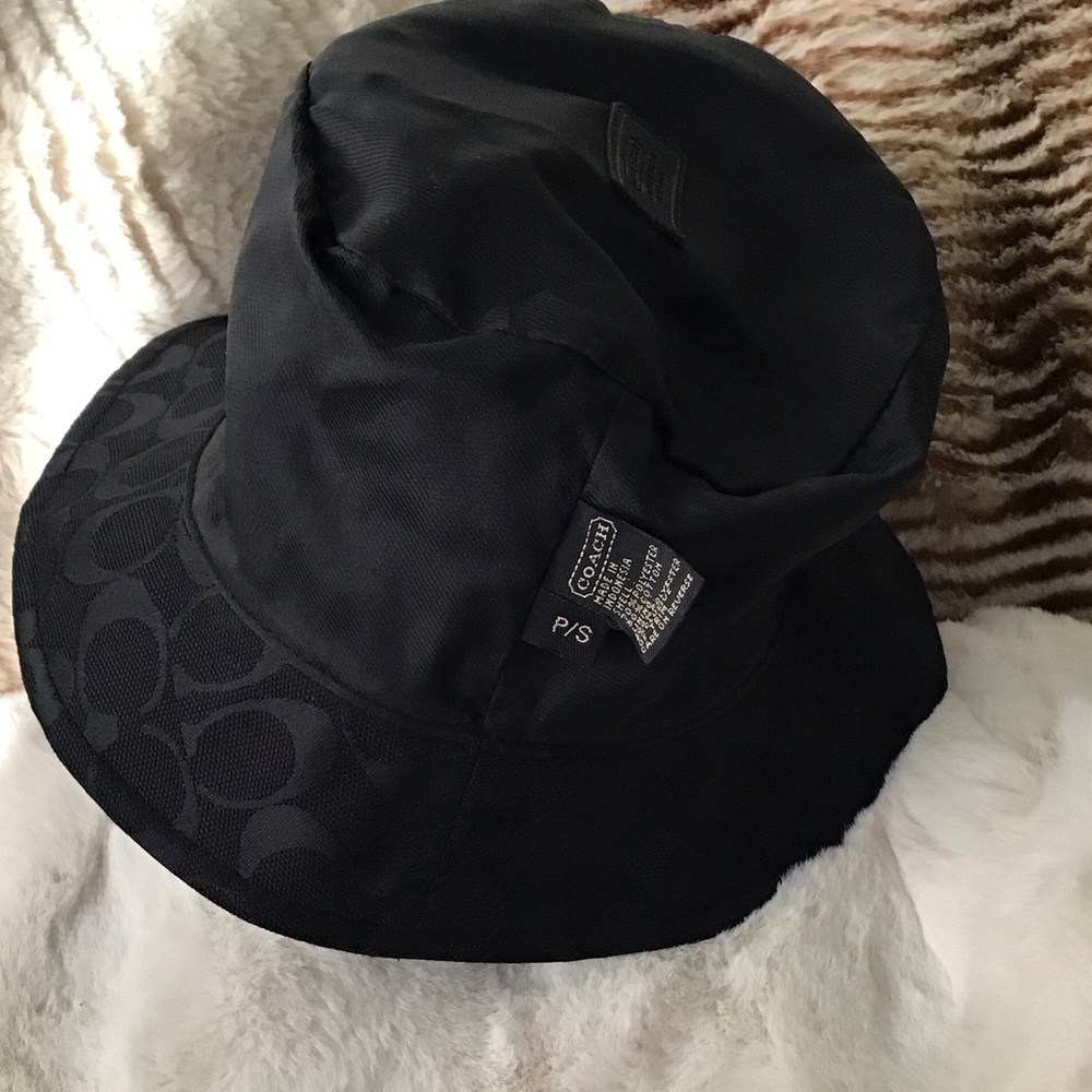 Coach Black Patterned Bucket Hat - image 7